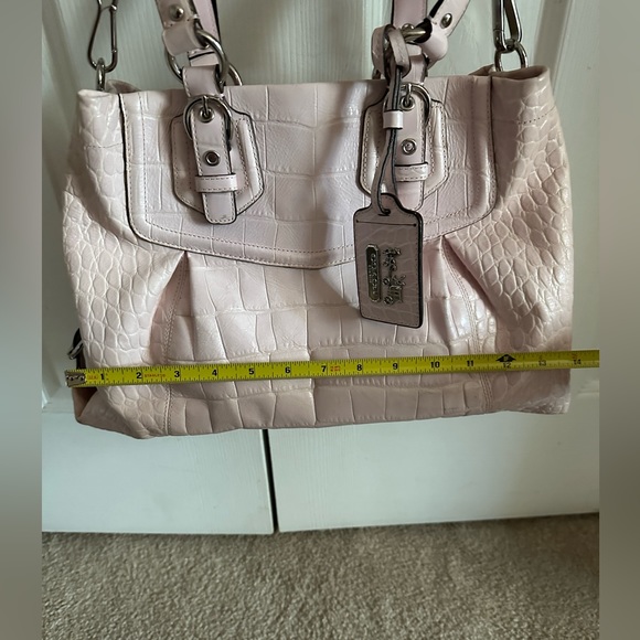 Vintage Coach Madison Embossed Exotic Satchel- pink - Picture 3 of 17